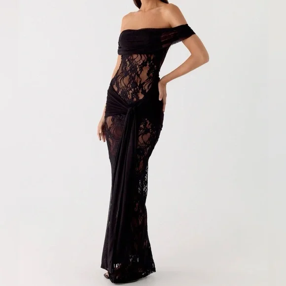 New Peppermayo black lace maxi dress - Picture 1 of 6